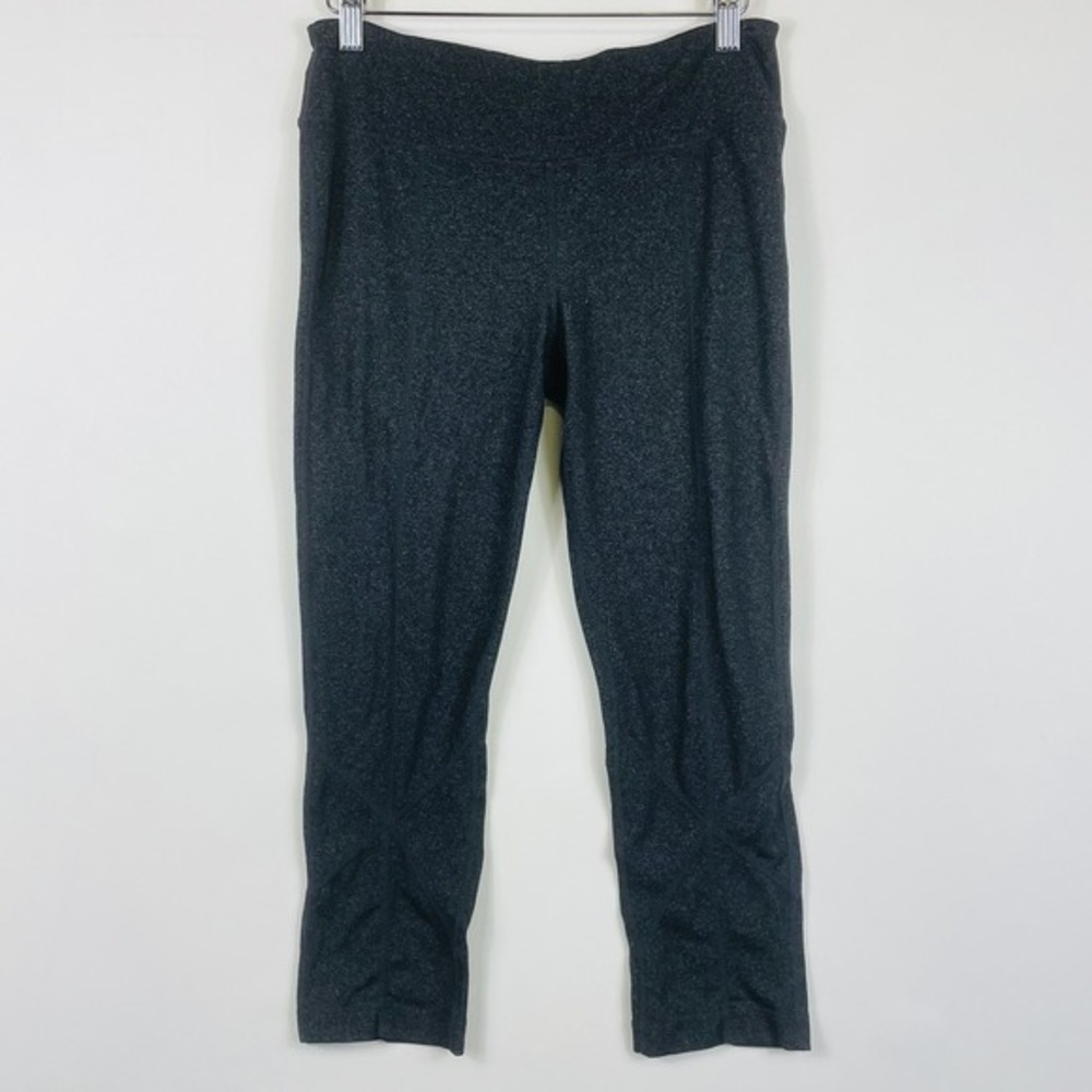Prana Womens Medium Leggings Pants Heather Grey Cropped Ruched Casual Athletic